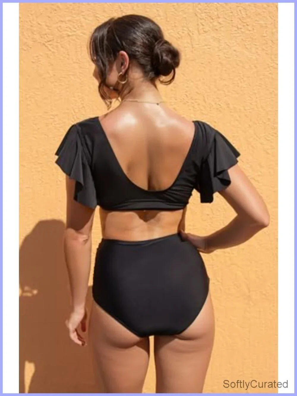Ruffle High Waist Bikini Set with Removable Pads